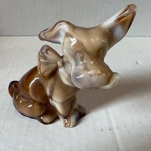 Vintage Imperial Caramel Slag End of Day Glass Scottish Terrier Dog Figurine
